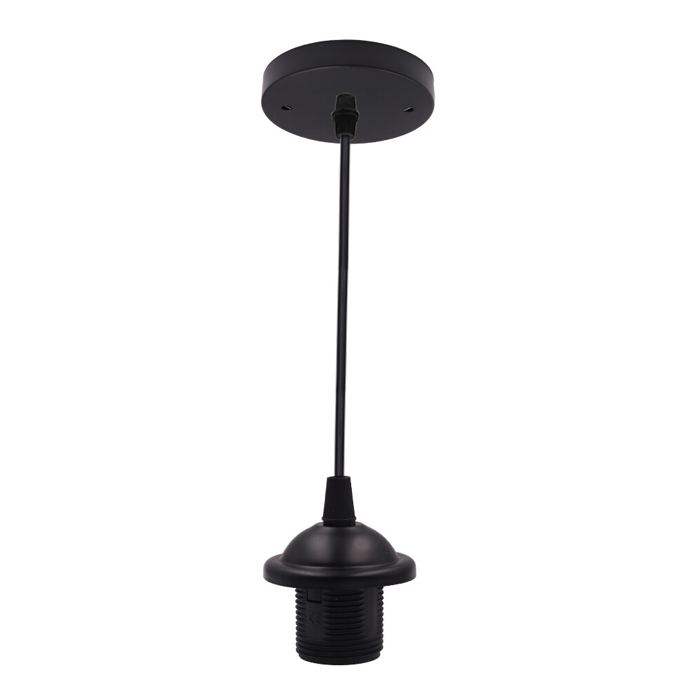 Vintage Retro Edison Lamp E27 Socket Pendant Lights Bulb Socket Screw Base Aluminum Light Industrial Retro Lamp Holder 220V: Black