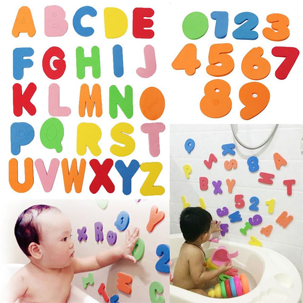 36 stks/set Alfabet Letter Arbic Numrals Bad Foam Puzzel Educatief Kinderen Speelgoed niet-giftig