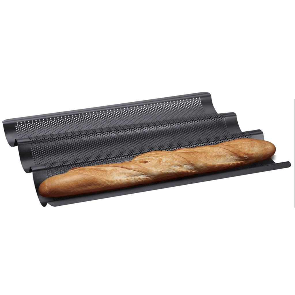 Metal Non-Stick French Bread Baking Tray Coating Bread Baking Mold Home Bakeware Baking Sheet moule à baguette de pain