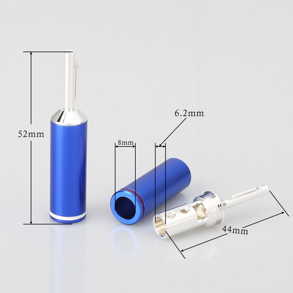 Audiocrast Silber Überzogene Lautsprecher Kabel Banane Stecker HIFI Banane Stecker für Lautsprecher Draht DIY Lautsprecher kabel