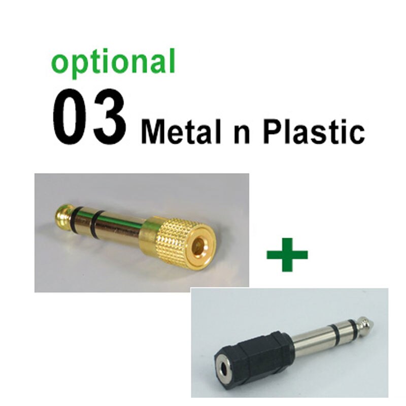 PCTONIC 6.35 naar 3.5mm stereo 3-lijnen audio connector 3.5mm naar 6.5mm plug jack converter adapter audio voor elektrische piano AUX: 03 Metal and Plastic