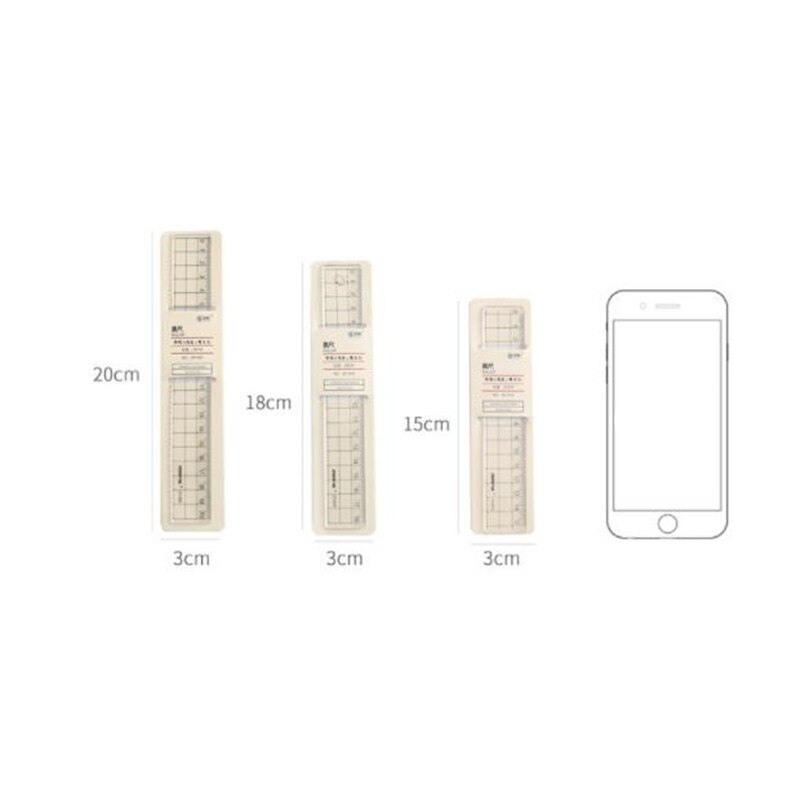 Regla Simple transparente de 15cm, 18cm y 20cm, reglas para acrílico, escuela, oficina, aprendizaje, papelería, suministros de dibujo para estudiantes