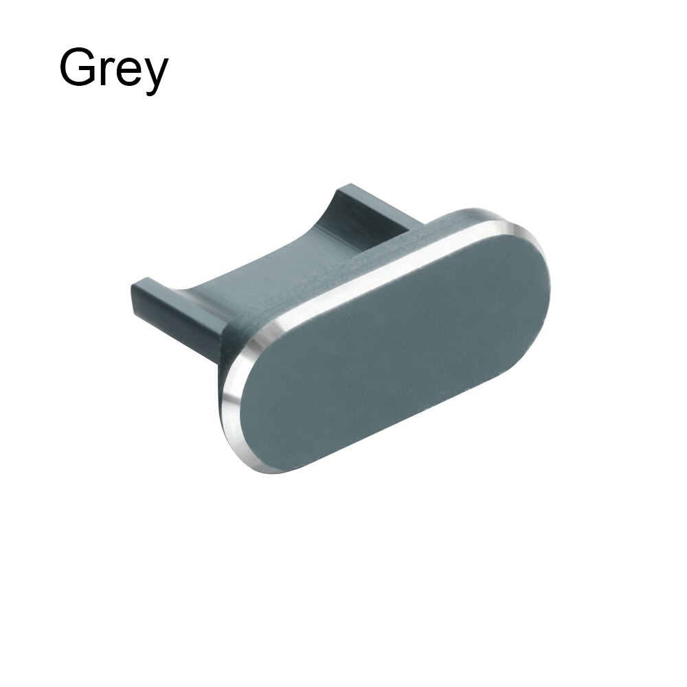 Micro Charger Port Cover Aluminium Alloy Dust Plug Cap Micro Female Jack Interface Universal Micro Dustproof Stopper: grey