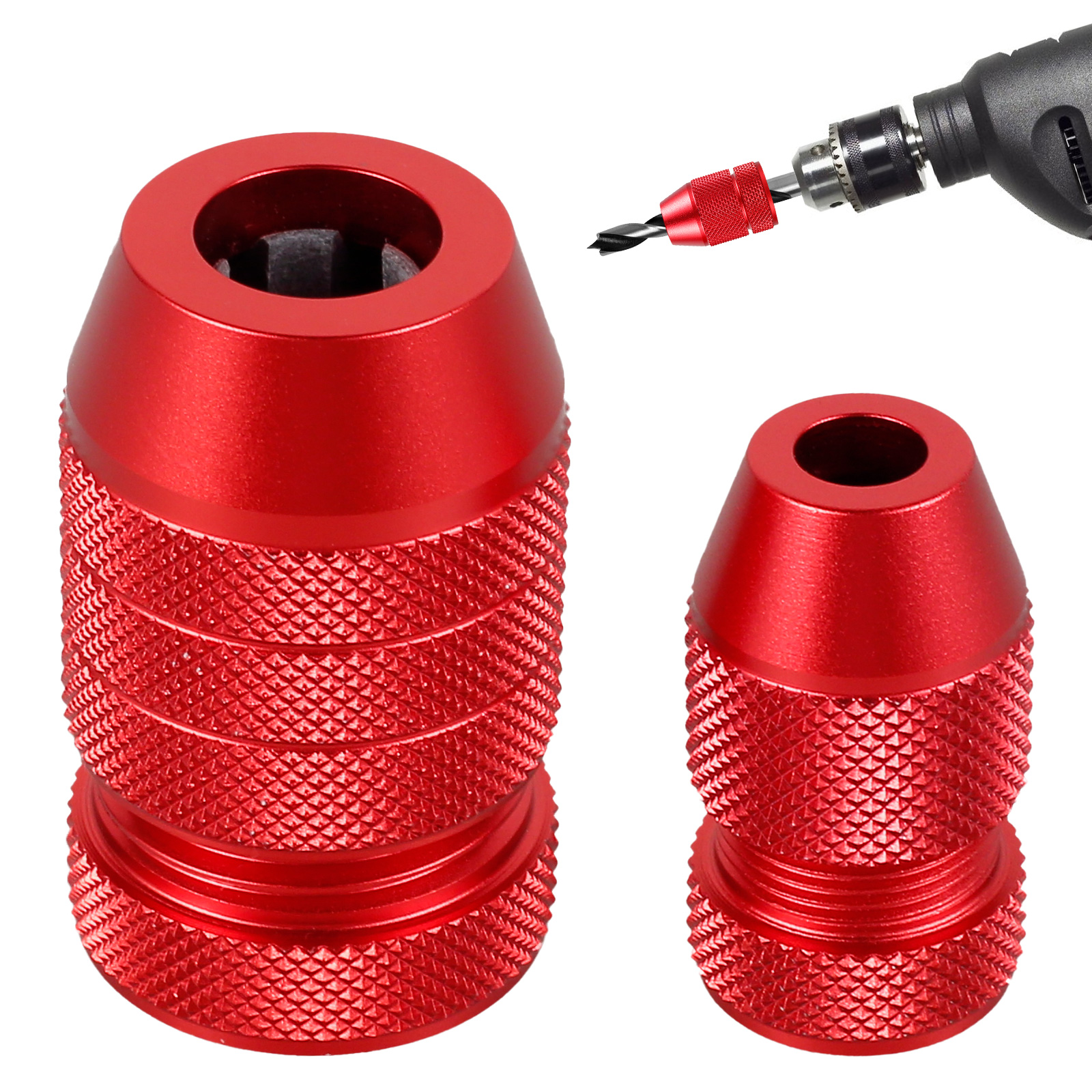 2Pcs Drill Depth Stop Adjustable Drill Bit Stop Collar Aluminum Alloy Drill Stop Drill Size Range 5/64in-3/16in 15/64in-7/16in
