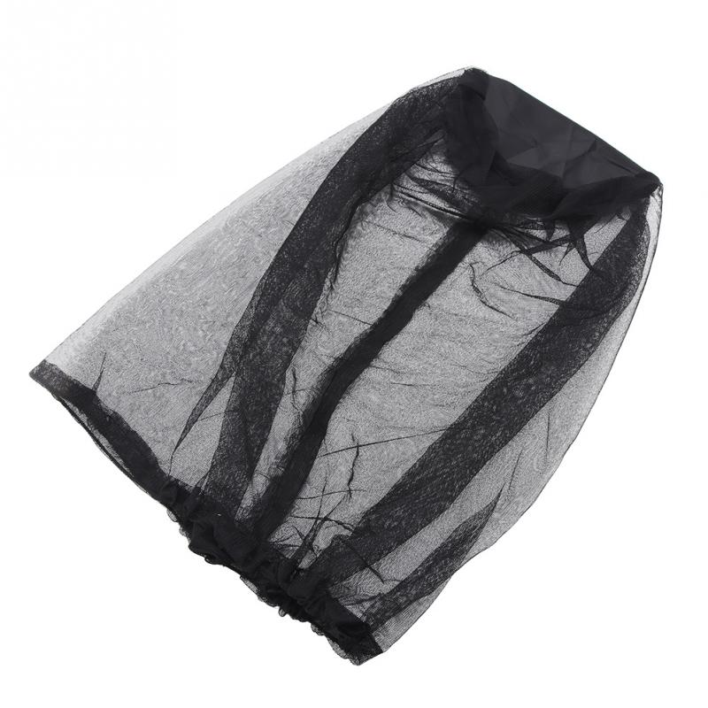 Gorra de red antimosquitos, sombrero de cubo con malla oculta, protección contra abejas, para exteriores: Negro