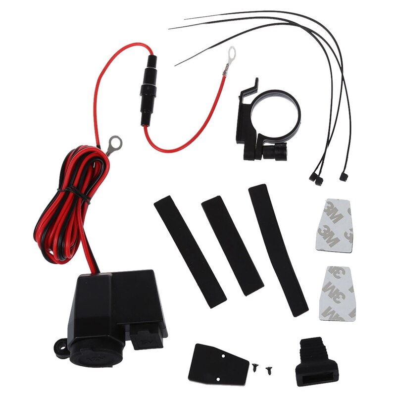 Vanntett bil sigarettenneruttak  dc 12v 1a usb 5v adapter for moto billader