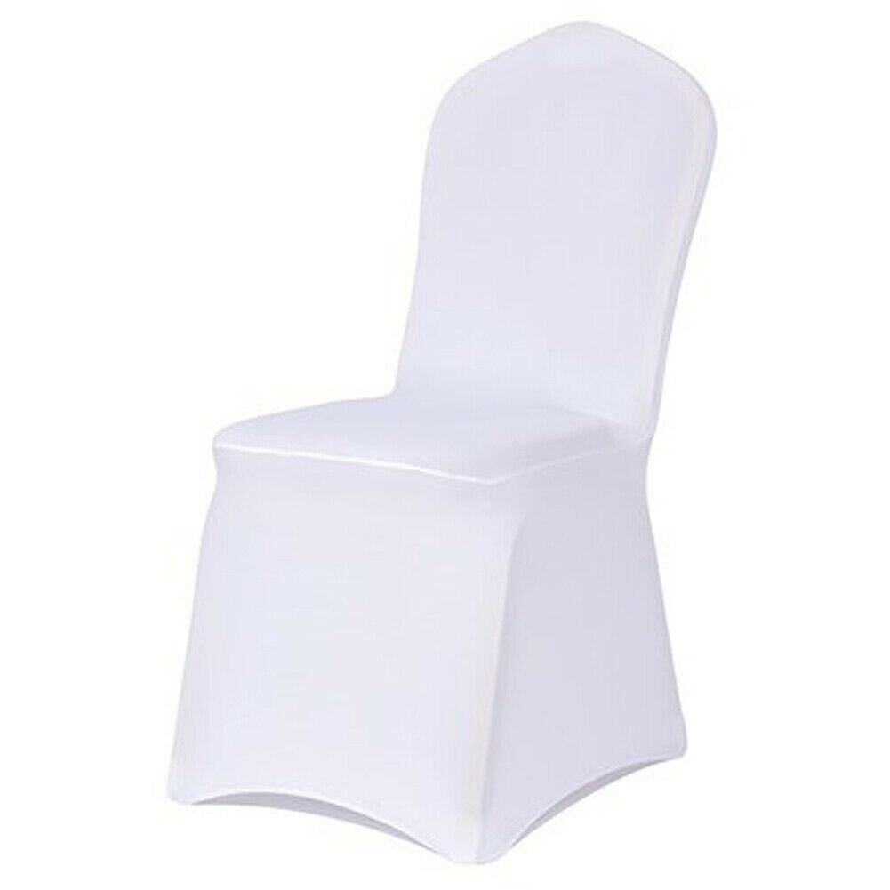 Husa scaun culoare solida spandex elastic elastic huse scaune alb pentru sufragerie bucatarie nunta banchet hotel: Alb