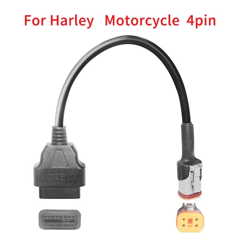 50JA Antihechtende OBD2 Connector Adapter 4 Pin Naar 16 Pin Diagnostische Kabel Voor Motorfiets Obd2 Diagnostic Adapter