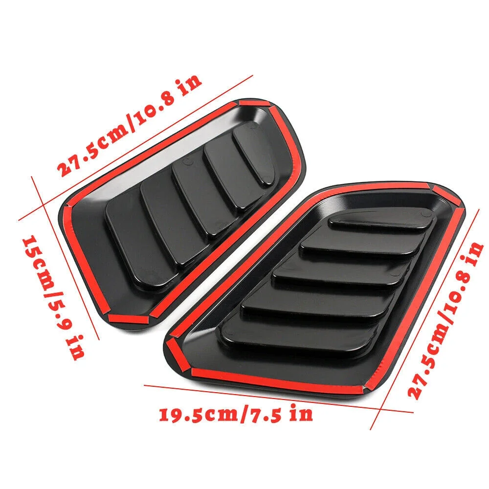 ABS Universal Car Air Flow Intake Hood Scoop Vent Bonnet Decor Cover Center Side Air Outlet Tuning Hood Auto Exterior Accessory