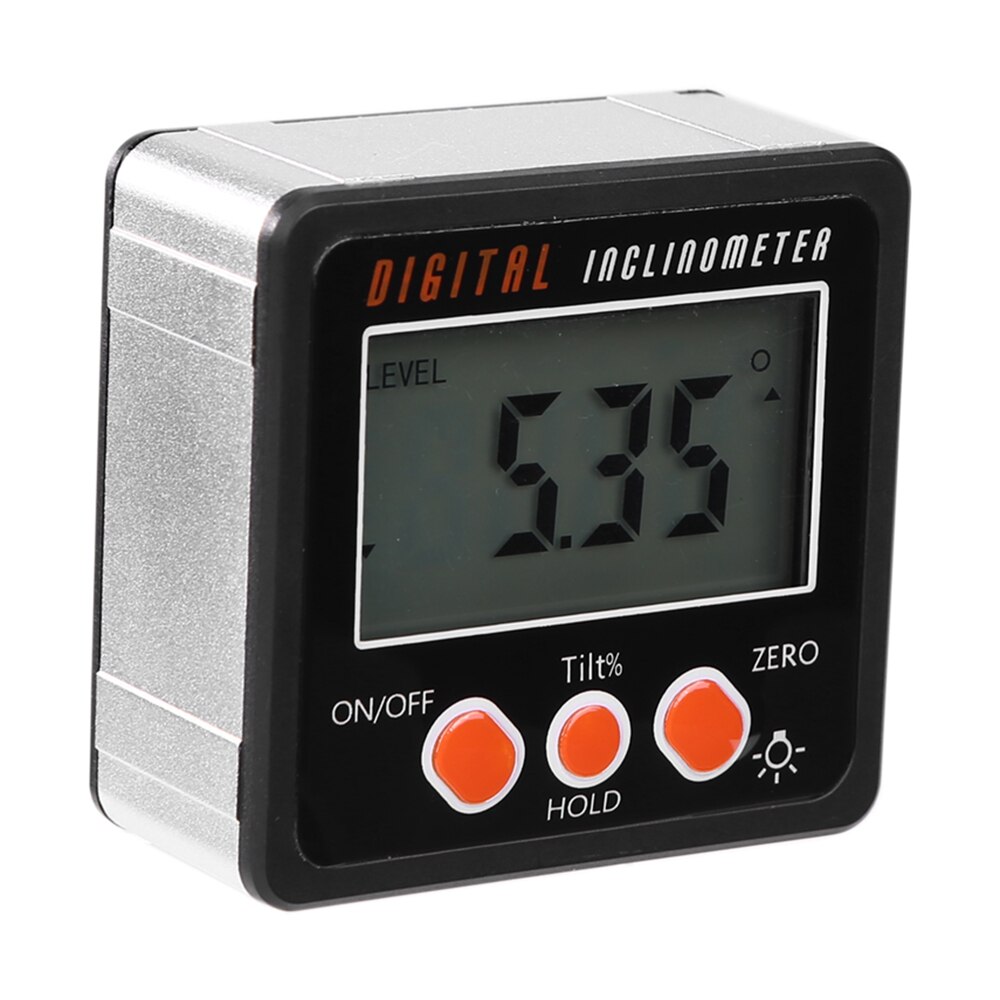 Elektronische Gradenboog Digitale Inclinometer 0-360 Aluminiumlegering Digitale Bevel Box Hoek Gauge Meter Magneten Base Meten