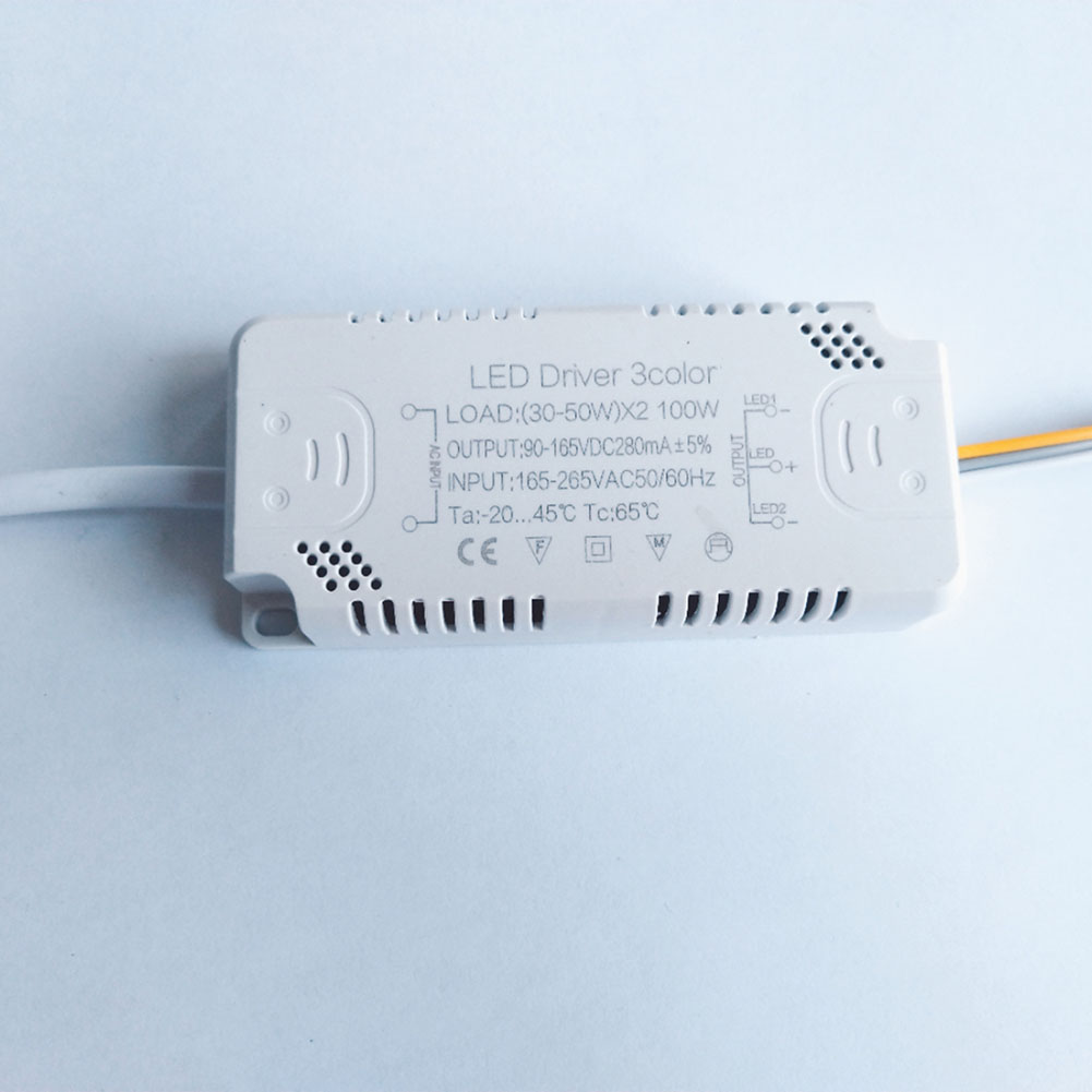 LED Driver 24W 40W 50W 60W 70W LED Power Supply Unit Lighting Transformers 3 Color Adapter For Lights DIY Panel Lamp 50-60HZ: Red