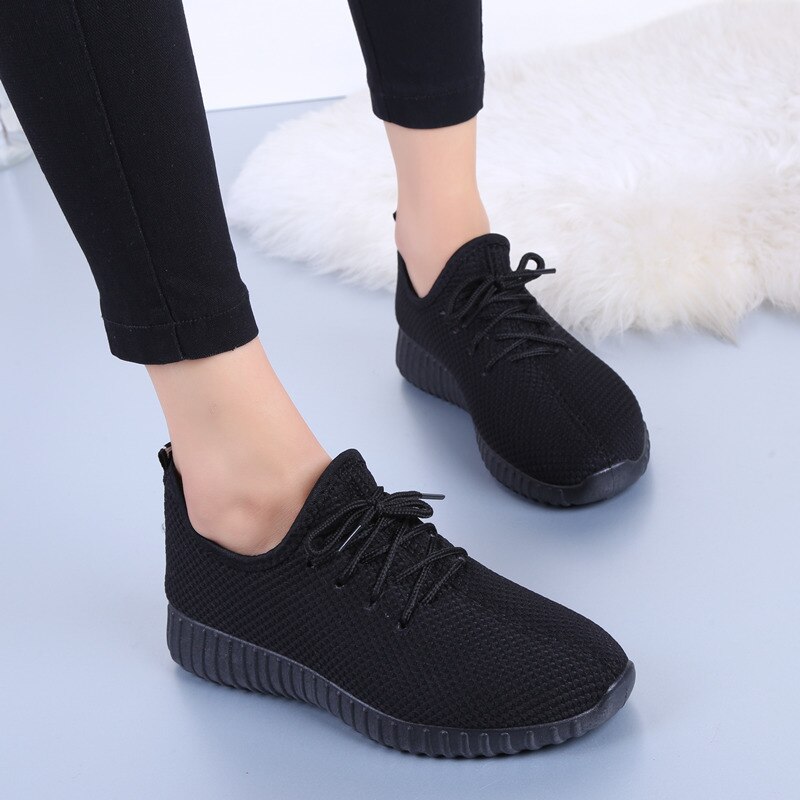 Lente Herfst Vrouwen Mode Tennis Schoenen Air Mesh Ondiepe Comfort Licht Soft Loafers Schoenen Gymschoenen Size 35-41