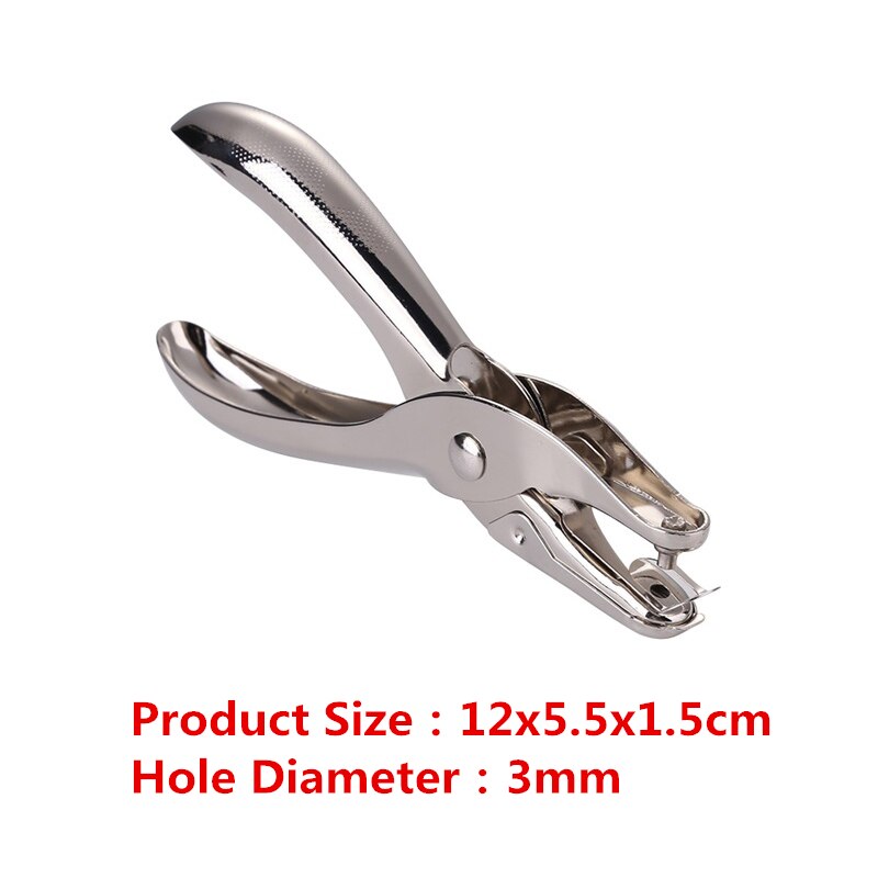 3mm/6mm Metal Single Hole Puncher Round Paper Punches Office/Statinery Punch: 1