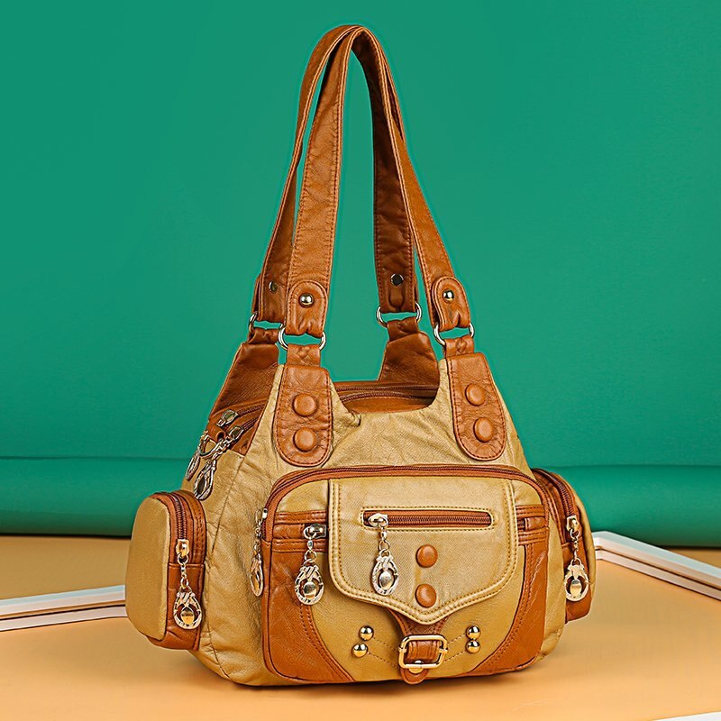 Kvinne messenger bag luksus mykt skinn håndvesker dame & #39 ;s vesker kjent merke dame skulder veske