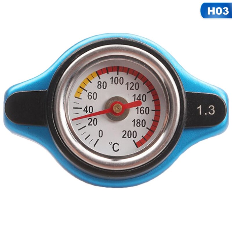 Thermo korek chłodnicy pokrywa zbiornika samochodów stylizacja motocykli D1 specyfikacja miernik temperatury wody z narzędzie bezpieczne 0.9 bar/ 1.1 bar/1.3 bar: 1.3Bar 03