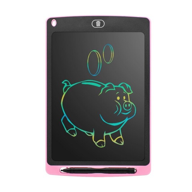 8.5Inch Electronic Drawing Board LCD Screen Colorful Writing Tablet Digital Graphic Drawing Tablets Handwriting Pad Board+Pen: Pink