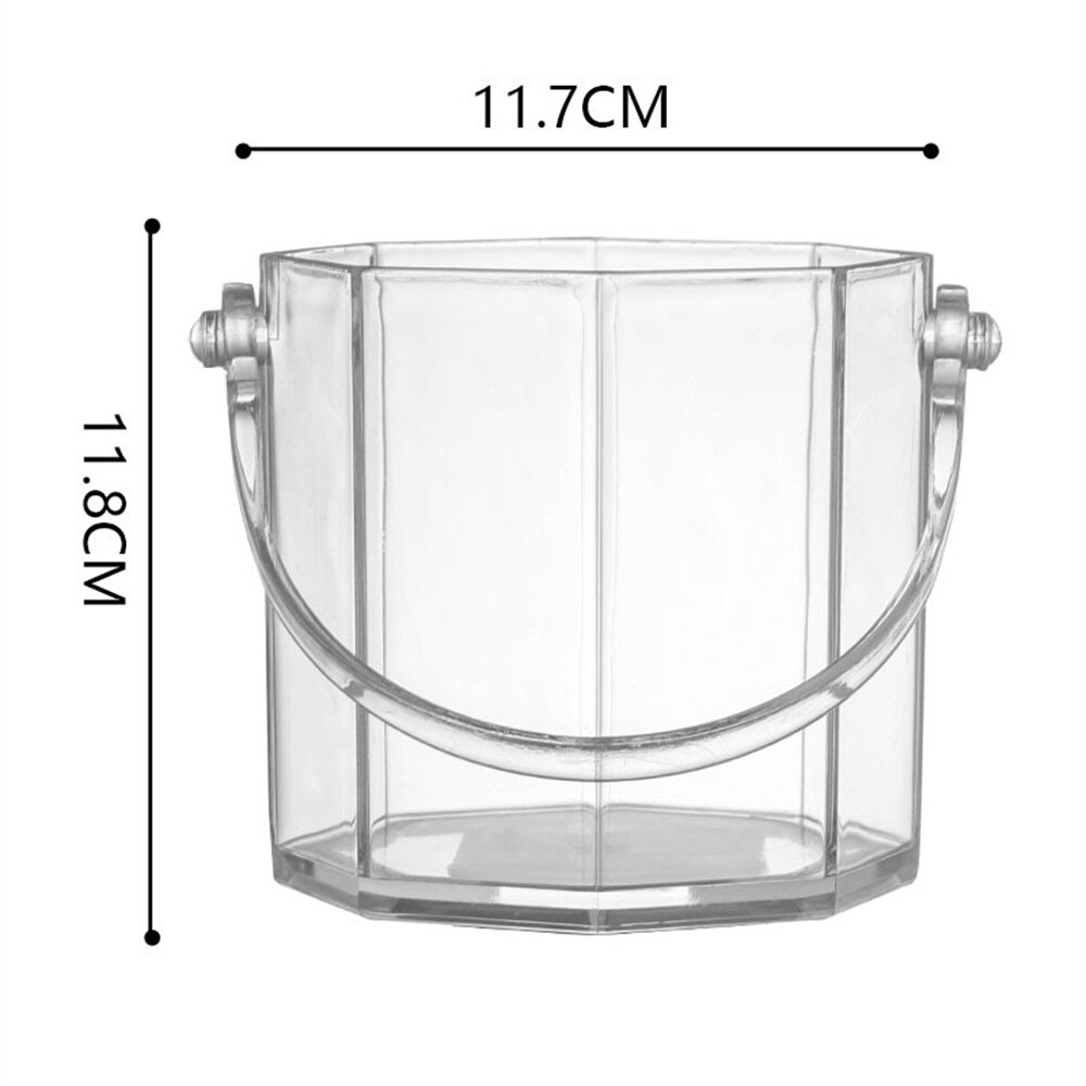 Diamond Cut Surface Acrylic Ice Wine Barrel Beer Cooler Box Champagne Freezer with Ice Tongs Beverage Cooling Bag For Hotel Bar: C