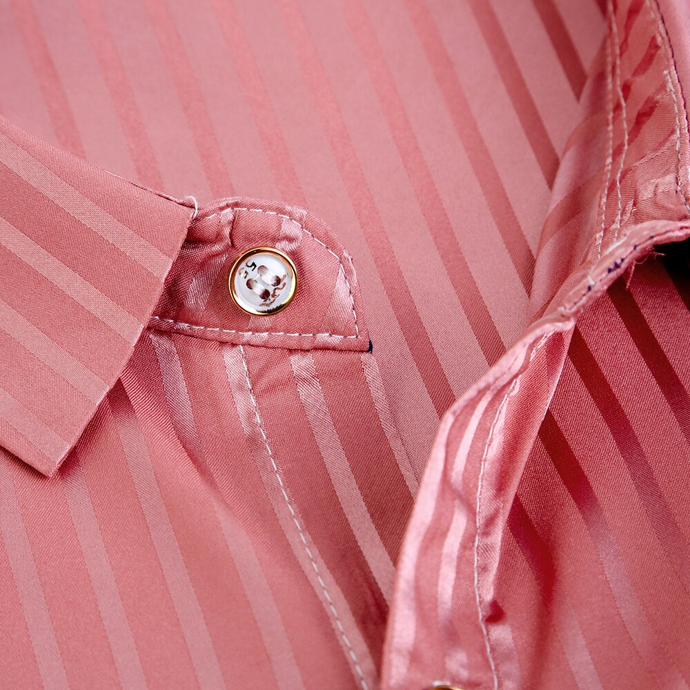 Chemise à manches longues pour homme, streetwear, décontracté, à rayures, slim, coupe régulière, à la , , 90309