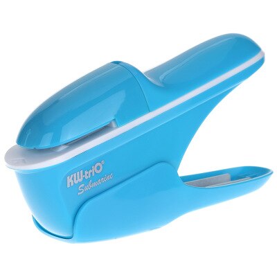 Hand-held Mini Safe Stapler Free Stapleless Without Stapler 7 Sheets Capacity Paper Stapler Office Bookbinding Supplies: Blue