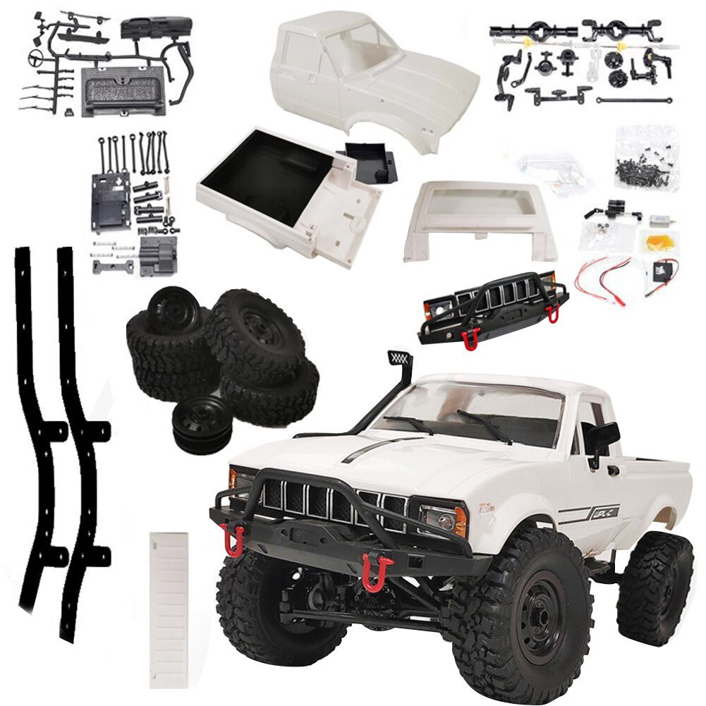 をwpl 1 C24-1リモートコントロール4WD diyのためのトラックレースモデル玩具子供電動rcカークライミング車両ピックアップ速度子供ギフト: C24 1 Kit