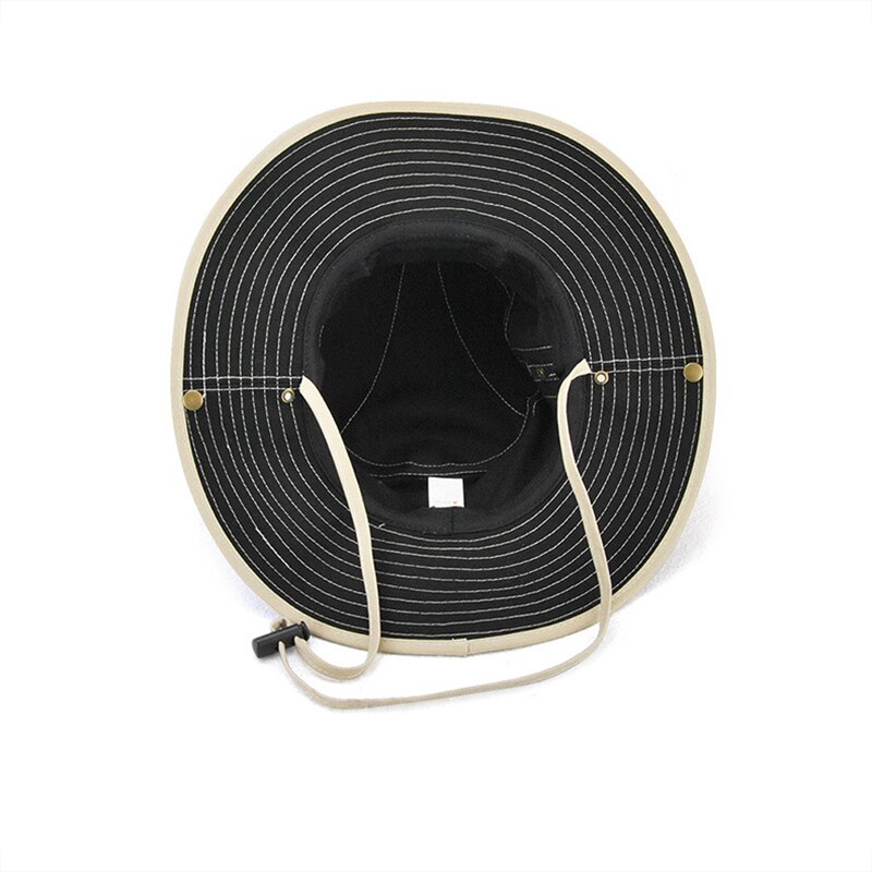 Match color Summer Cowboy Bucket Hats Fisherman's hat Man outdoor mountaineering trip sun hat pure cotton summer fishing sun hat