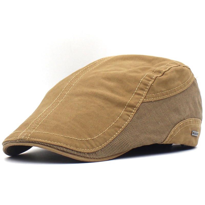 Ditpossible, novedad de , casquete de verano para hombres, gorros de algodón, sombrero informal, boinas, gorras planas, boina: khaki