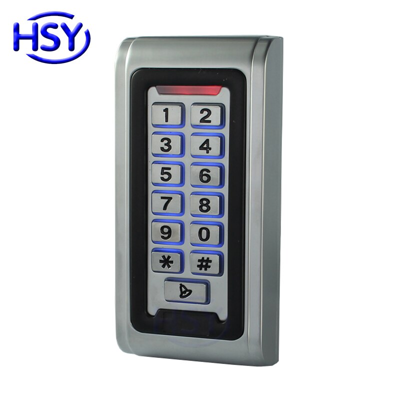 Backlit Keyboard IP68 Waterproof RFID Proximity EM Card Door Keypad Standalone Access Control Metal Case 2000 Users