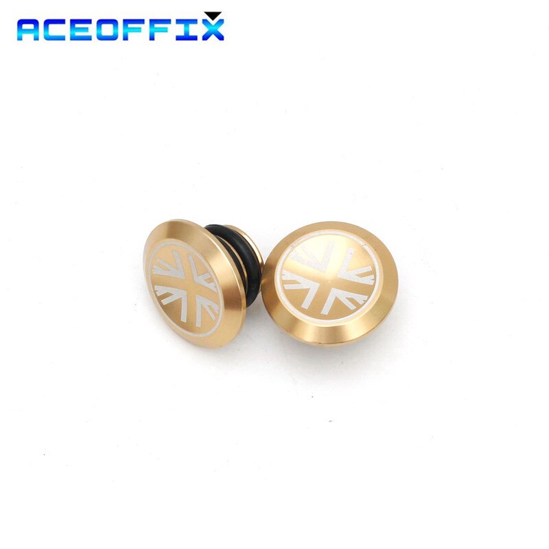 Aceoffix 1 par bicicleta guiador plugues para brompton liga de alumínio 6 cores: champagne