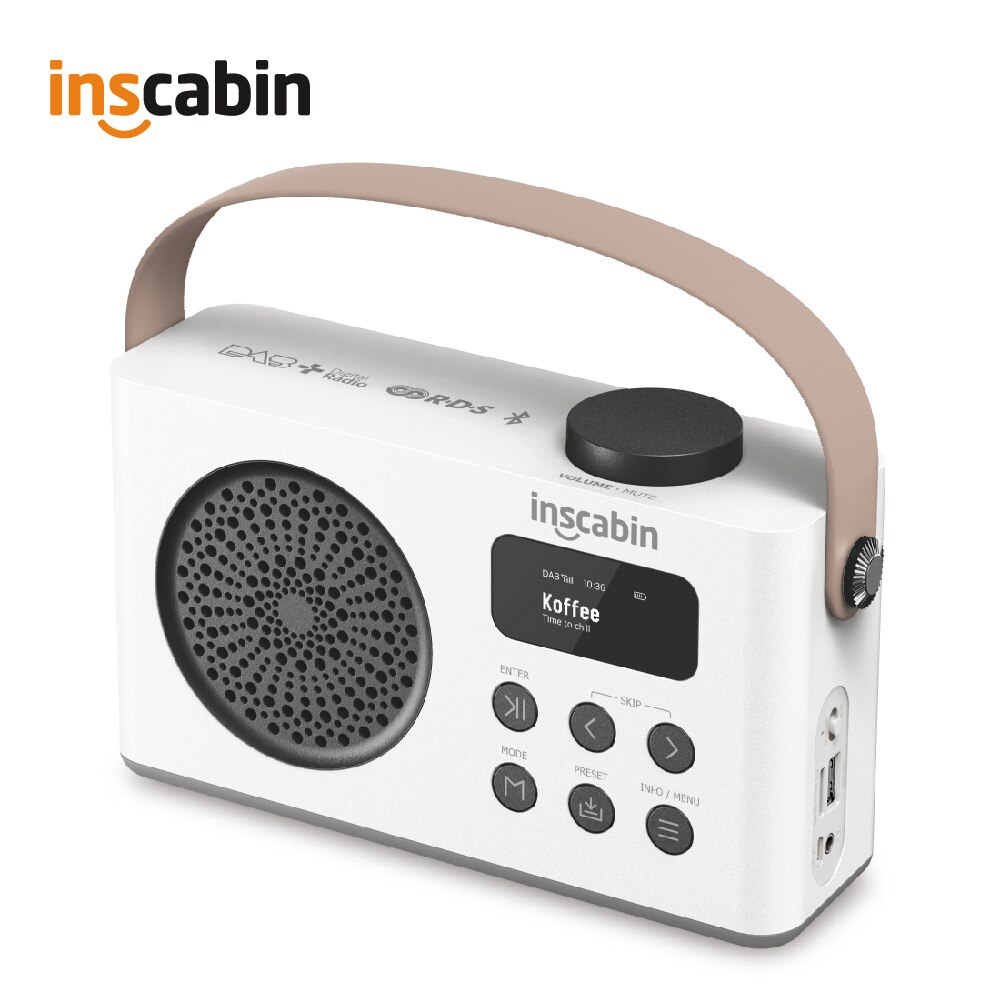 Inscabin P2/P9 Portable DAB/DAB+ FM Digital Radio/Wireless Speaker with Bluetooth/Dual Alarm Clock/Rechargable Battery