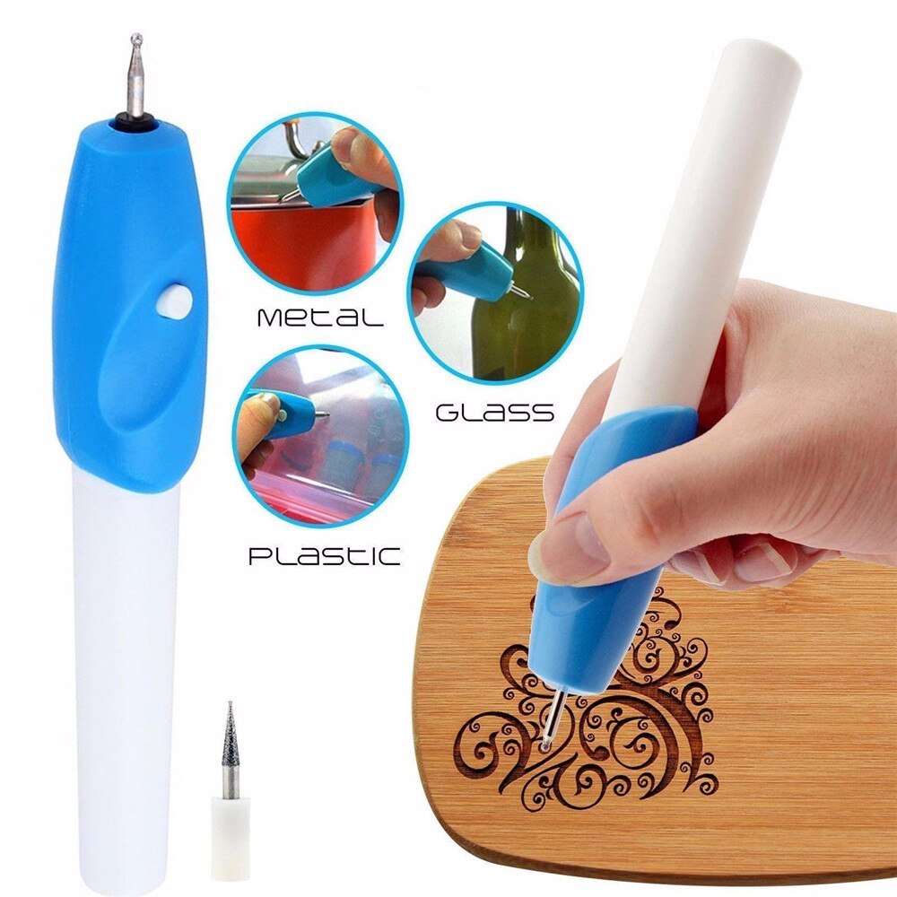 Diy Elektrische Mini Graveren Pen Machine Metalen Beitel Mark Plastic Glas Corrosie Graveren Tool Automatische Graveren Pen Gebruik Aa