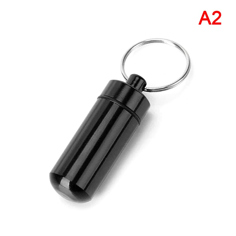 1Pcs Rvs Verzegelde Capsule Waterdicht Pillendoosje Camping Firstaid Hanger Reizen Outdoor Draagbare Pillendoosje Organizer: 17