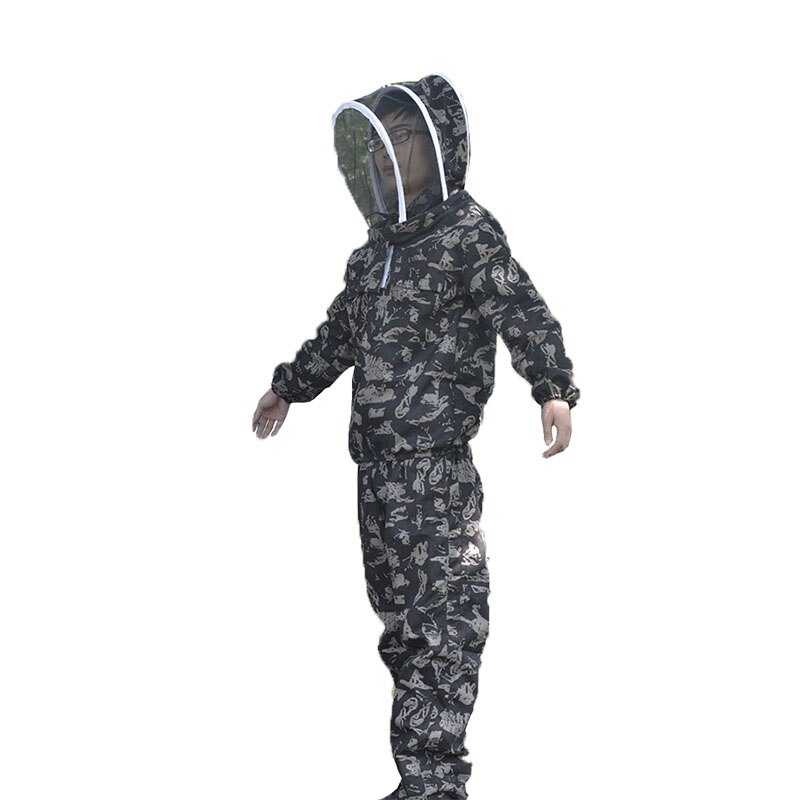 1pcs bee colth for beekeeper beekeeping suit Black camouflage suit Anti beekeeping clothing coverall