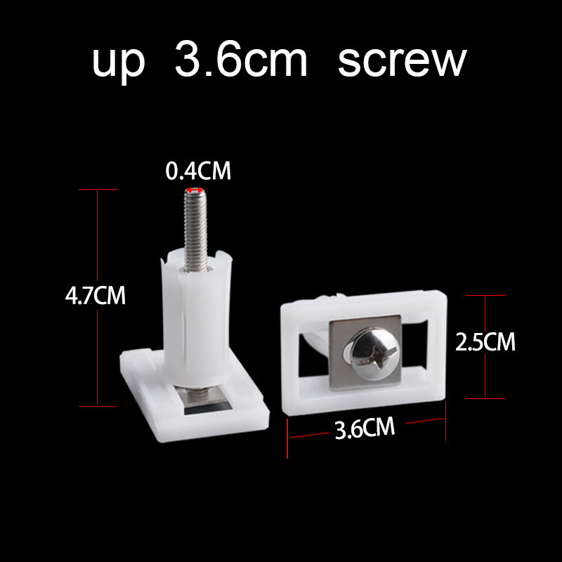 Bisagras para asiento de inodoro, montaje de taburete, tornillo de anclaje, accesorios universales de repuesto para inodoro, accesorios de accesorios de baño: Rojo
