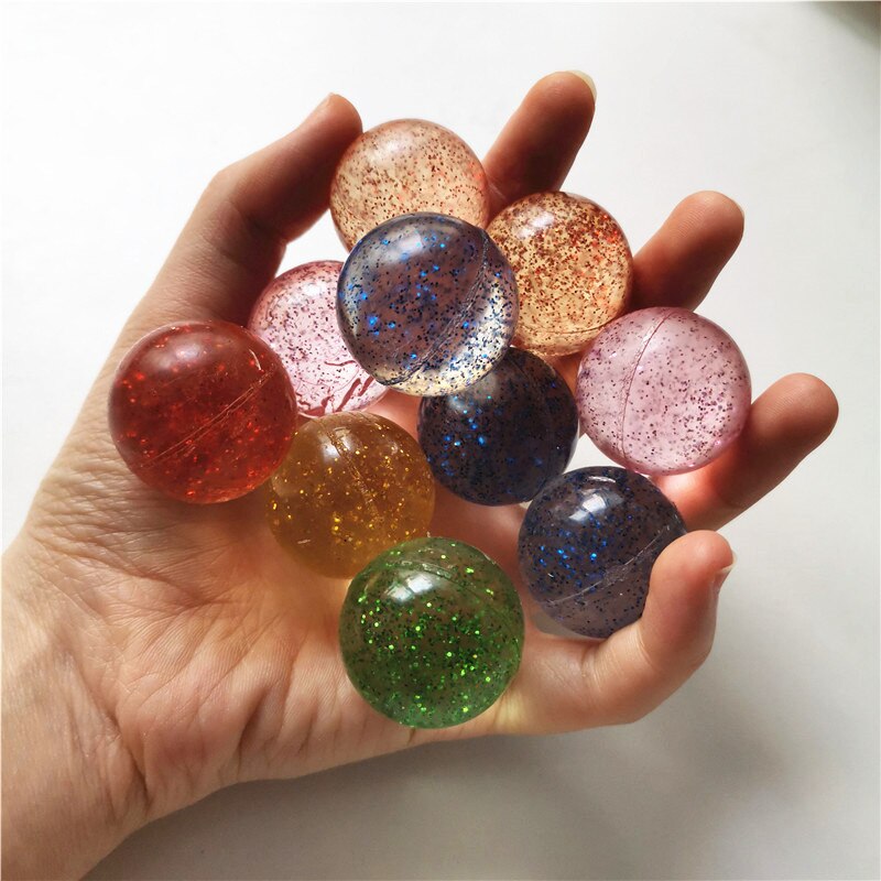 Bolas de rebote de goma para niños, 10 unidades, 3CM, brillantes, hinchables, para saltar, malabares, juegos deportivos al aire libre: Round Balls