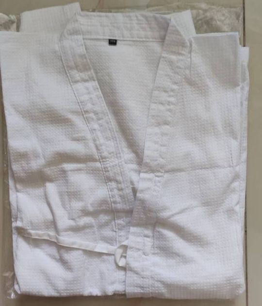 Zomer Dunne Blauw/Wit Puur Katoen Japanse Kendo Honingraat Uniformen Hakama Iaido Tops Aikido Vechtsporten Pak