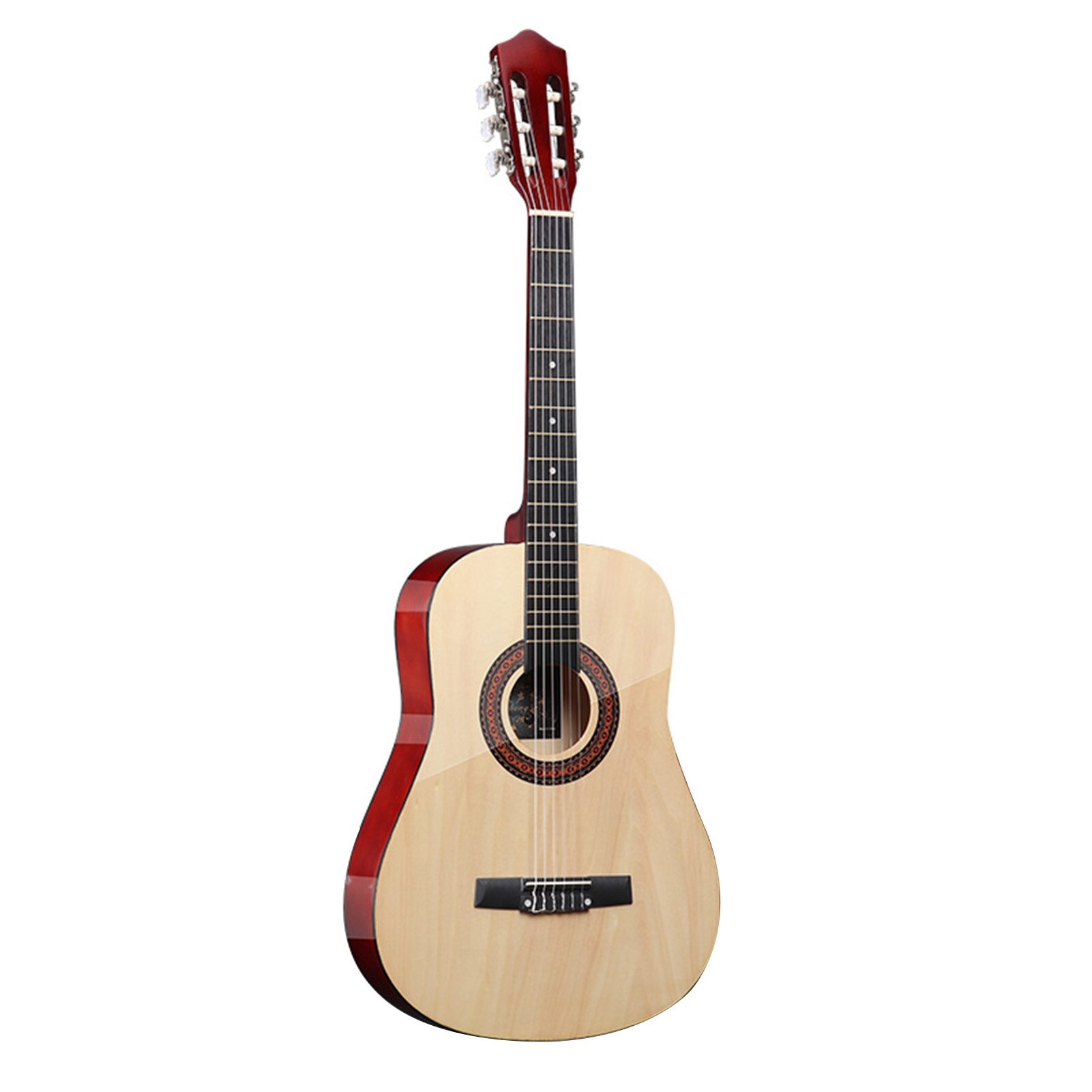 38'' Full Size Folk Acoustic Guitar Adult 38 inches 6 Strings Cutaway Folk Acoustic Guitar for Students Beginners (Wood): Classic Guitar  WO