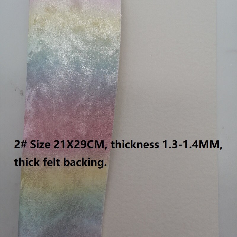 Pastel Kleuren Regenboog Stof Verpletterd Fluwelen Stof Lakens Voor Strikken Tassen Accessoires Craft Diyleosyntheticodiy R504C: 2-21X29CM