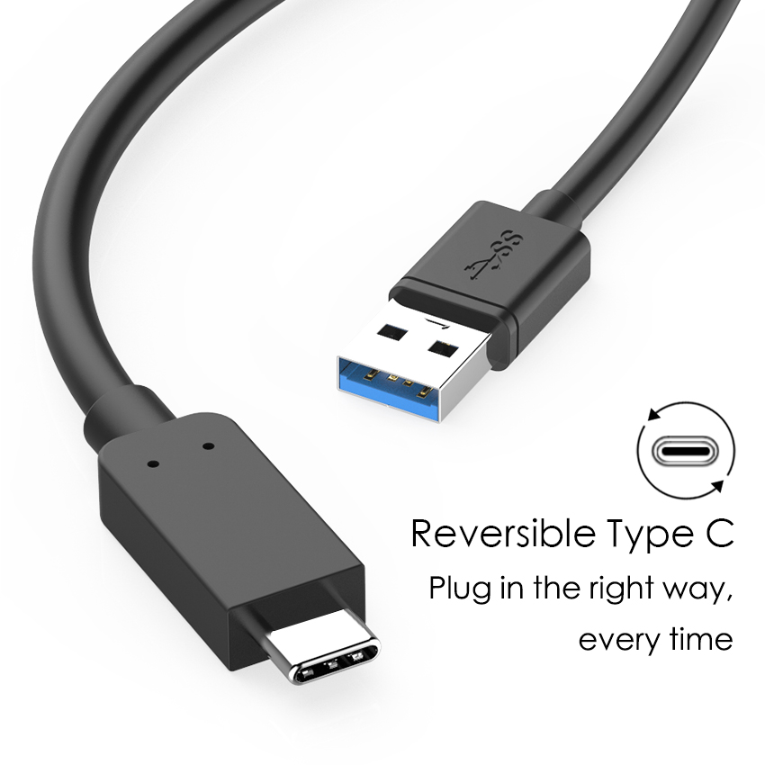 JianHan-Cable USB 3,0 tipo C de 5Gbps, Cargador rápido, Cables tipo C para Xiaomi 4C Mi5 Samsung S8 Plus Huawei P9 LG G5 Oneplus 2 3