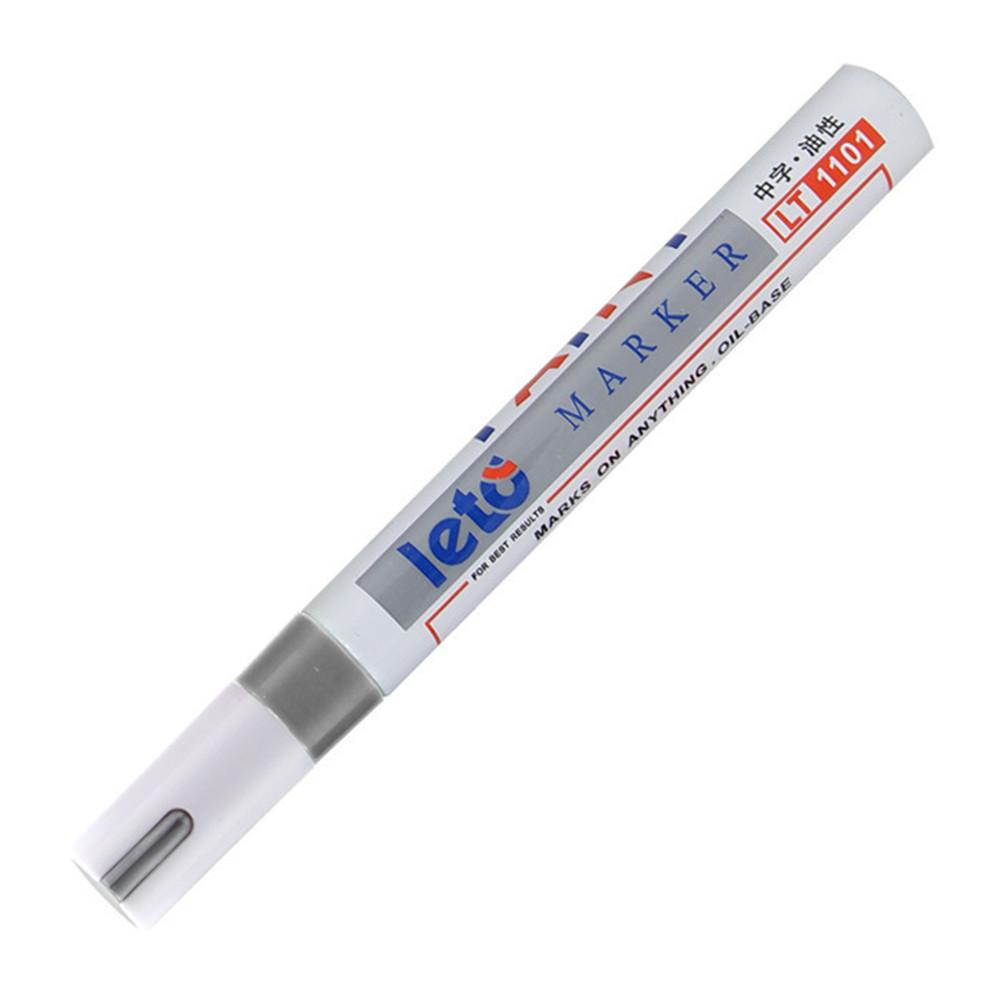 Stylos marqueurs de peinture pour pneus de voiture | 8 couleurs, stylo Permanent étanche pour voiture moto, bande de roulement en caoutchouc métal: Silver