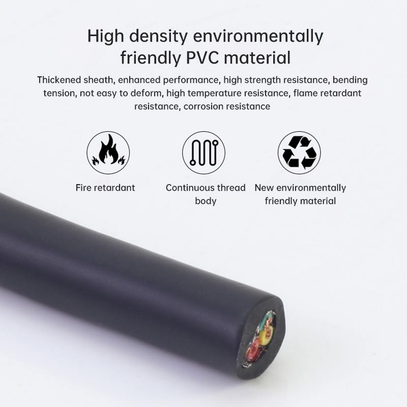 1 Meter Soft Pure Copper 4 Pin Twisted Pair Shielded Cable 4*0.3/0.5/1 Square Drag Chain Wire Cord RS232/485 Serial Port Line