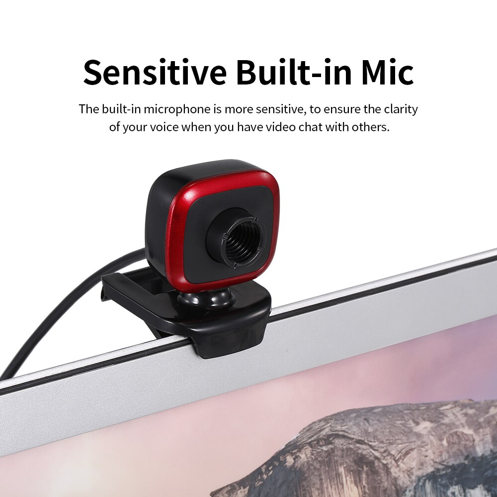 HD Webcam 480P 5MP PC 30fps HD Camera High-Definition Cam Video Call with Microphone USB Plug&Play for Laptop Desktop Computer