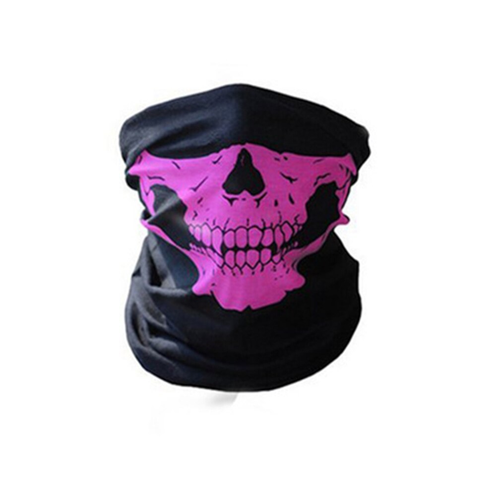 1 st Halloween Masker Festival Schedel Masker Outdoor Motorfiets Fietshelm Multifunctionele Halswarmer Gezichtsmasker Bandana Hoofdband: Pink