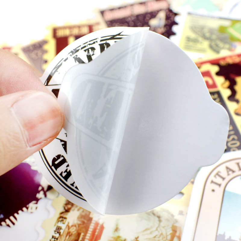 50Pcs Vinyl Vintage Stempel Stickers Retro Travel Stickers Koffer Sticker Decals Speelgoed Voor Laptop Auto Bagage Water Fles Telefoon
