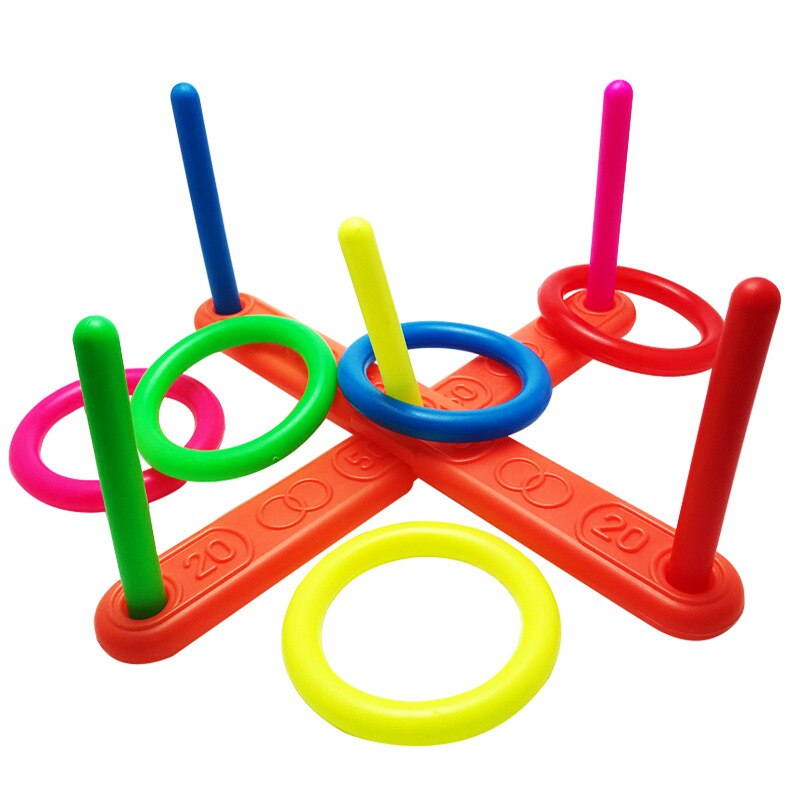 1 ensemble de jouets de Sport de plein air amusants pour enfants, anneau de cerceau en plastique, jeu de jardin, jouet de piscine, jeux Parent-enfant amusants d&#39;intérieur