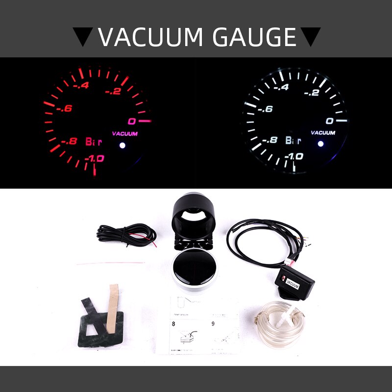 Car Modification Parts Universal Meter 12V Df Bf Vacuum Air Fuel Water Temp Oil Temp Boost Oil Pressure Volt White Red Light