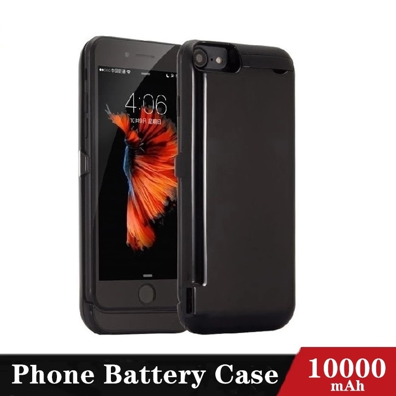 Coque de chargeur de batterie 10000mAh, étui de chargeur de batterie pour iPhone 7 6 6S 8 Plus 5 SE 5s 5C
