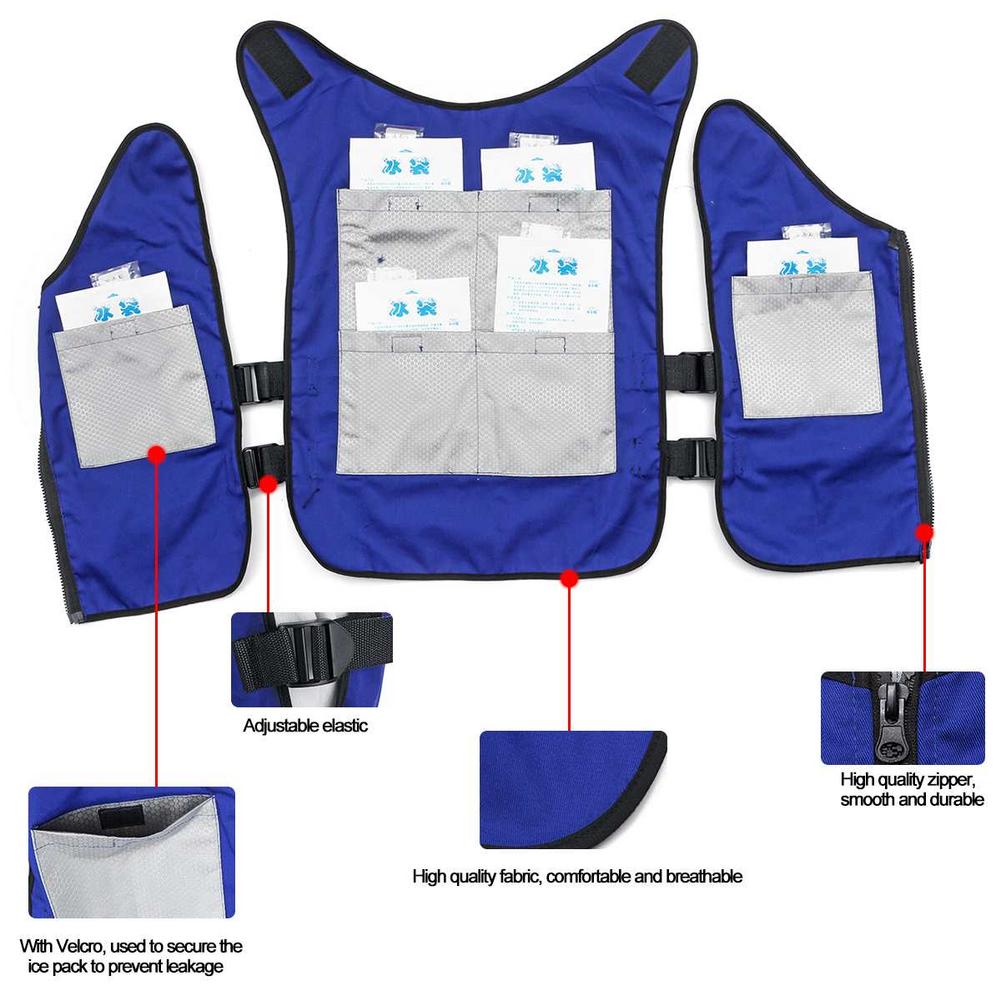 Outdoor Cooling Vest With ice Bag for Cycling Cooling Clothing Outdoor Work Vests Activity Supplies