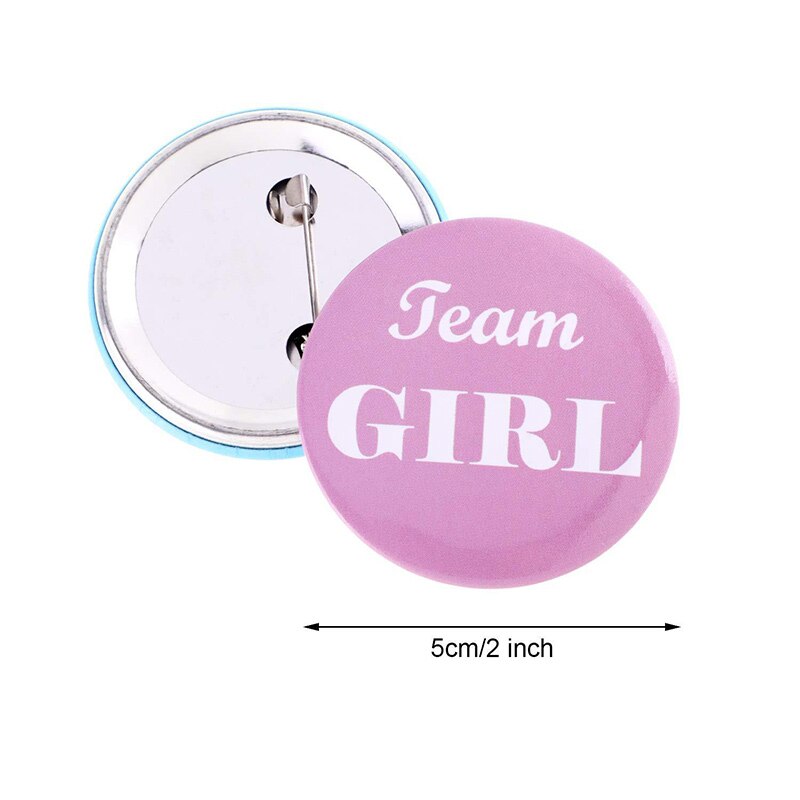 Team Boy Team Girl Gender Reveal Badges Boy or Girl Tinplate Button Badge Decoration Party Buttons Sticker Welcome Baby Shower