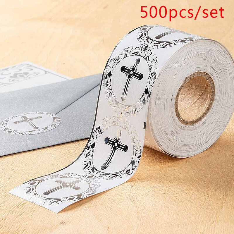 500 stuks/rol christelijke stickers zegellabels handgemaakte aangepaste sticker scrapbooking voor decoratie briefpapier sticker