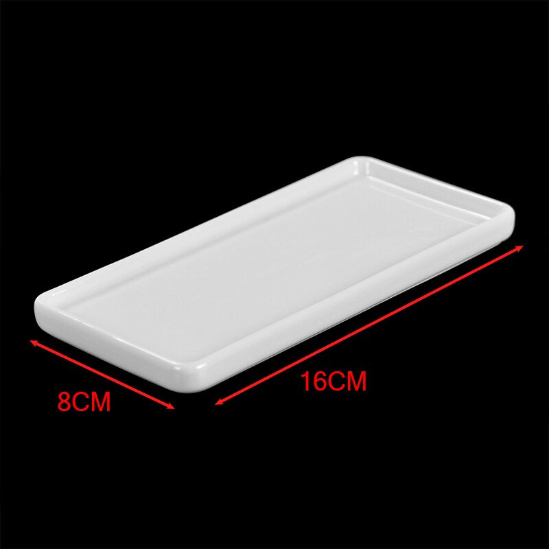 Bathroom Toothbrush Ceramic Base White Porcelain Trays Rectangle Holder Stand Sanitary Storage Bathroom Accessories